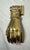 Large Vintage Solid Heavy Brass Ladies Woman Dainty Hand Front Door Knocker Set For Sale In New York - Image 6 of 11