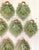 Vintage Majolica Ceramic Leaf Plates With Cane Wrapped Handles- Set of 10 For Sale - Image 9 of 18