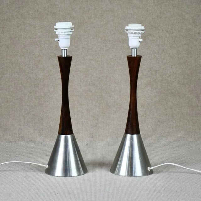 Wood Swedish Nr B-06 Table Lamps by Berndt Nordstedt for Bergboms, 1960s, Set of 2 For Sale - Image 7 of 7