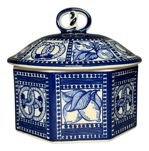 Ceramic Biscuit Jar attributed to Bahlsen, Germany, 1914