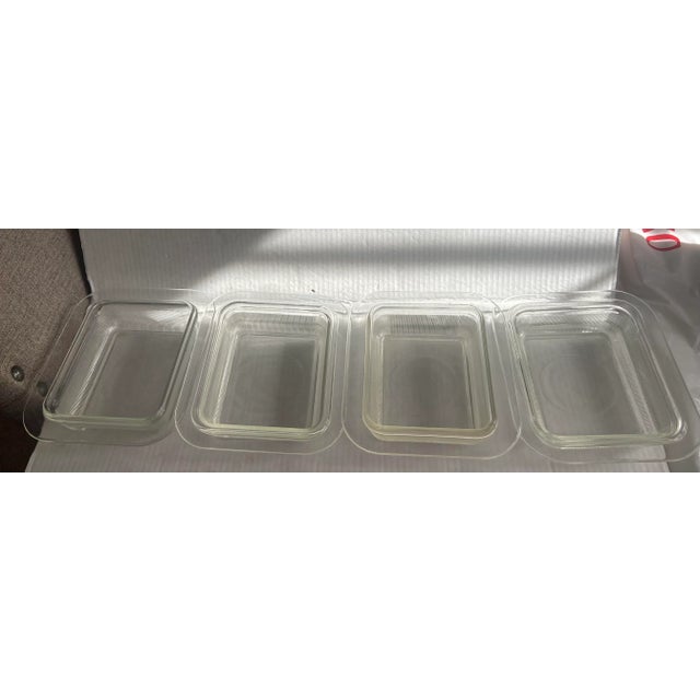 Transparent Mid 20th Century Glass Refrigerator Dish Large - a Pair For Sale - Image 8 of 11