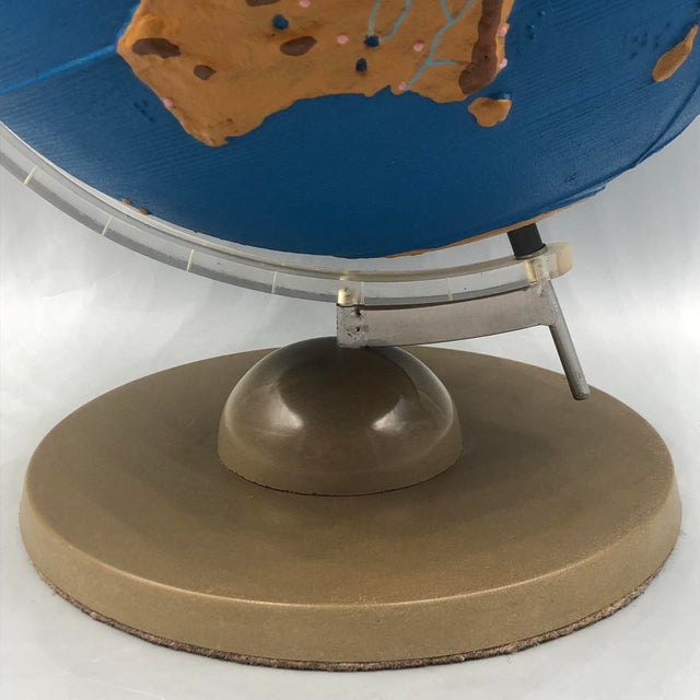 Vintage Globe for Blind People in Louis Braille, 1940s For Sale - Image 15 of 16