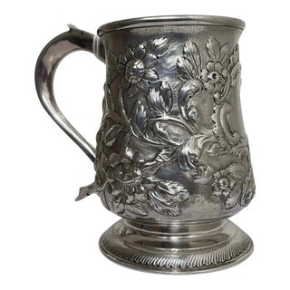 English 18th Century Sterling Silver Baluster Tankard John Langlands Dated 1774 For Sale