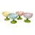 Vintage Boho Chic Trompe L’Oeil Buttercup Pedestal Bowls, MacKenzie-Child’s Style - Set of 4 - Easter For Sale