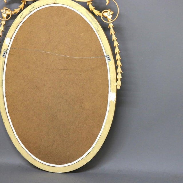 Gold Antique Oversized French Giltwood Wall Mirror With Silver Embellishments For Sale - Image 8 of 8