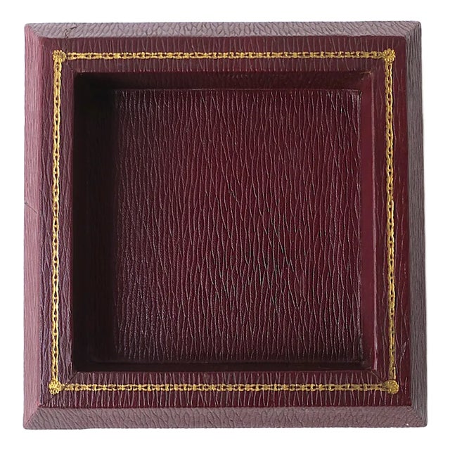 Leather Jewelry Catchall by T. Anthony, Made in England For Sale