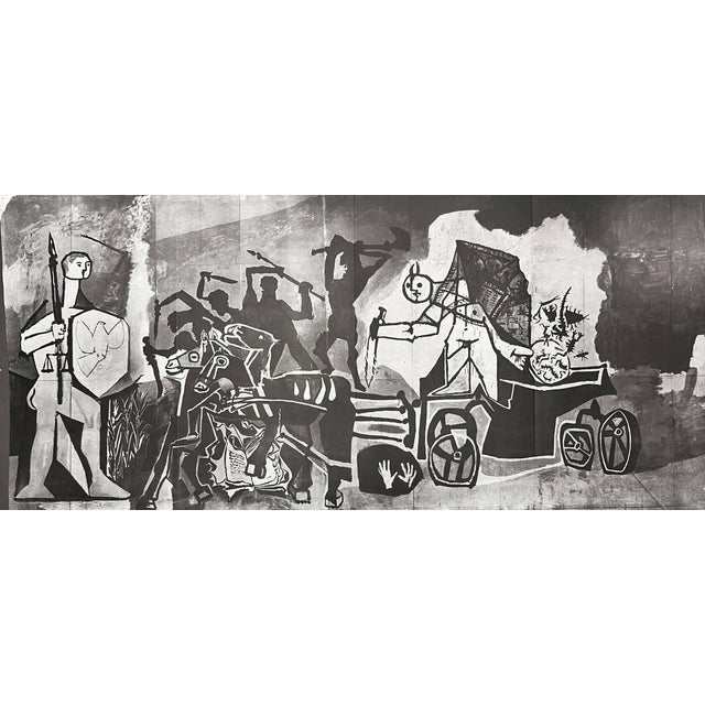 Pablo Picasso, La Guerre et la Paix Rouge Collotype, 1954, Lithograph For Sale