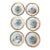 Set of 6 Antique 1800's Hand Painted Limoges Tressemanes & Vogt Porcelain Fish Plates For Sale
