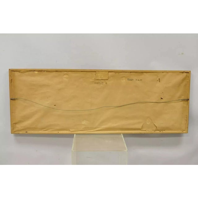 Vintage Mid Century Modern Brutalist Gilt Metal Horse & Chariot Wall Art For Sale - Image 9 of 11