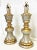 Wood Vintage Italian Fluted Wood Silver and Gold Gilt Lamps- a Pair For Sale - Image 7 of 13