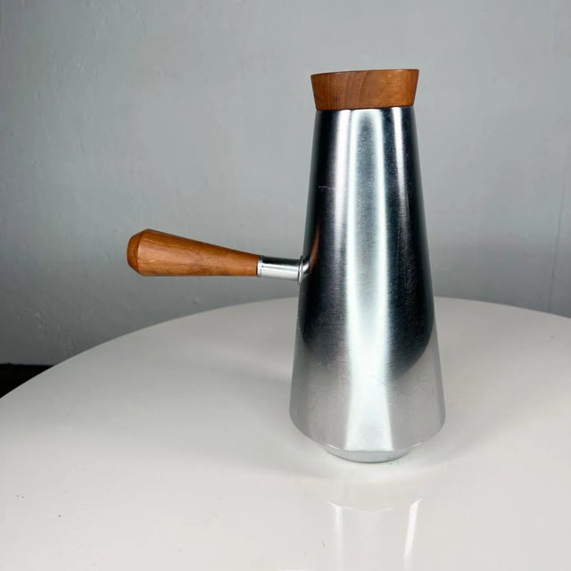 1960s Style of Kalmar Italian Coffee Pot Made in Italy Stainless Steel