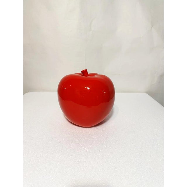 1950s Decorative Ceramic Red Apple For Sale In New York - Image 6 of 6