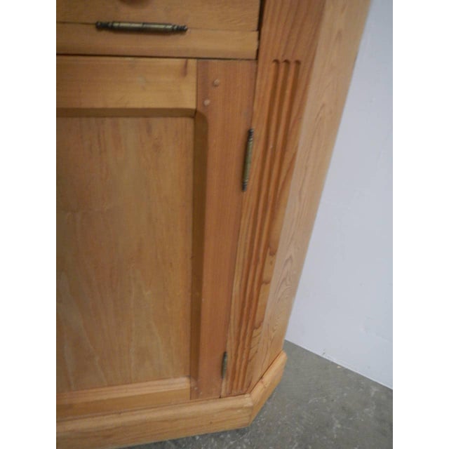 Vintage Fir Corner Cabinet, 1970 For Sale - Image 9 of 11