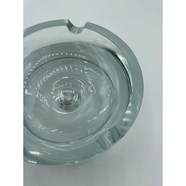 Krosno Poland Mid Century Modern Bubble Hand Blown Glass Ashtray For Sale In Philadelphia - Image 6 of 8