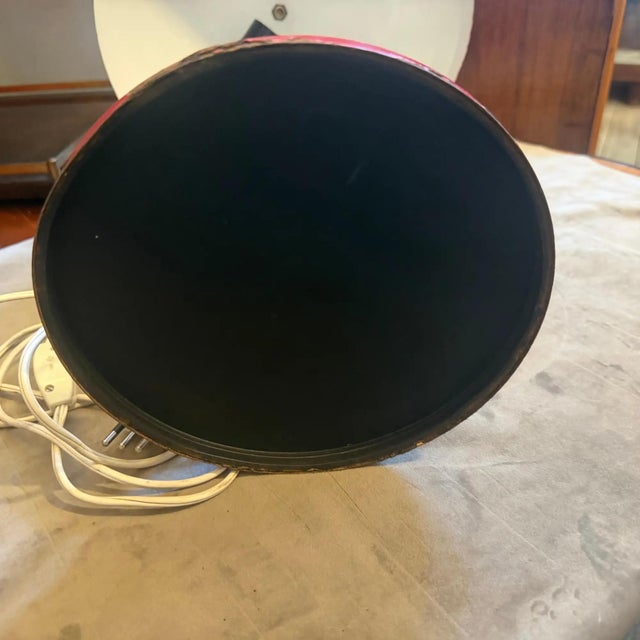 A 1960s Mid-Century Modern Red Metal and Steel Italian Desk Lamp For Sale - Image 9 of 14