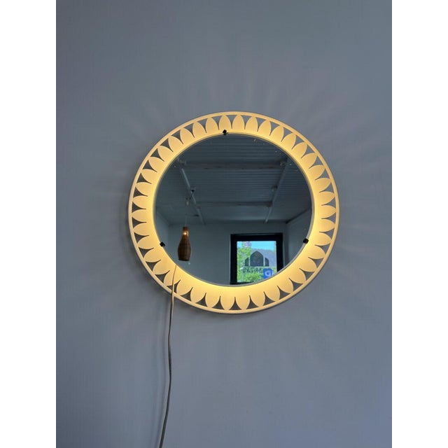 Illuminated Flower Mirror by Ernst Igl for Hillebrand Lighting, 1950s For Sale - Image 6 of 12
