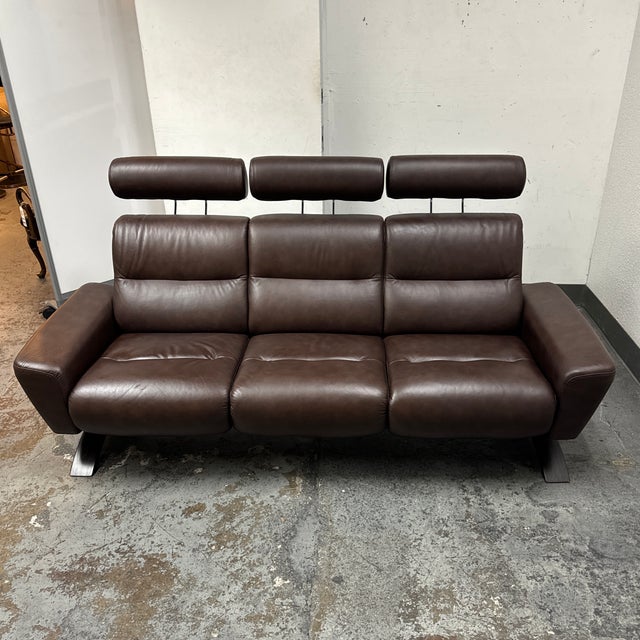 Ekornes Julia Stressless Leather Sofa Chairish