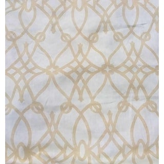 Braemore Fioretto Sandstone Trellis Linen Fabric - 7.5 Yards For Sale