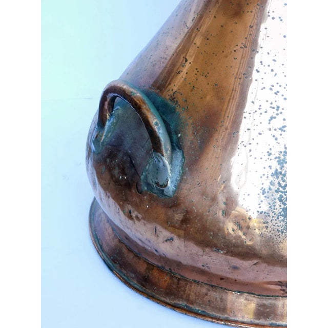 Large Antique French Hand-Hammered Copper Milk Jug/Pitcher For Sale In San Francisco - Image 6 of 9