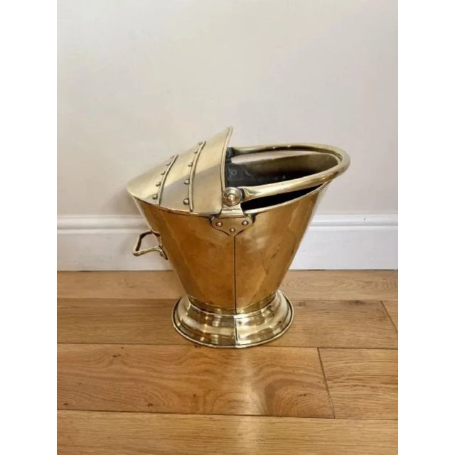 Victorian Brass Coal Scuttle, 1850s For Sale - Image 4 of 10