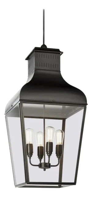 Tekna Montrose Large-C Pendant Light With Dark Bronze Finish and Clear Glass
