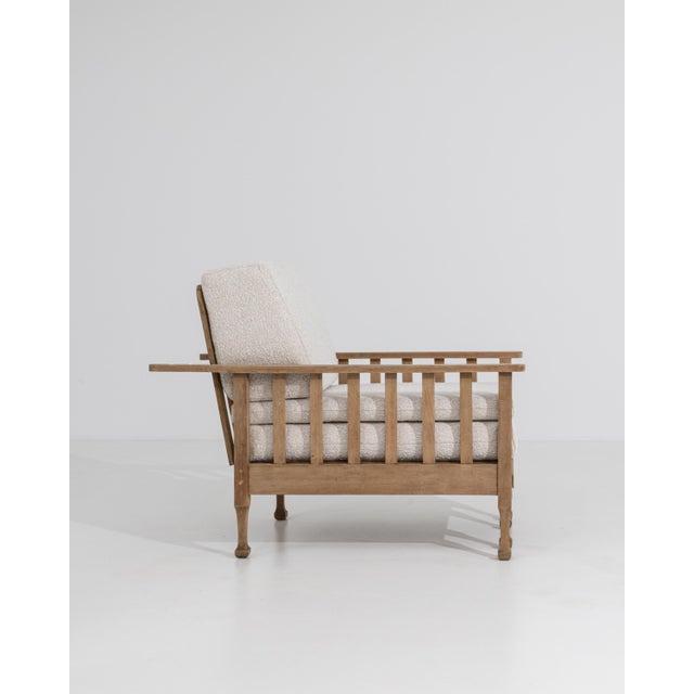 Mid-Century Reclining Lounge Armchair with Pull-Out Footrest in Bouclé Upholstery For Sale - Image 13 of 18