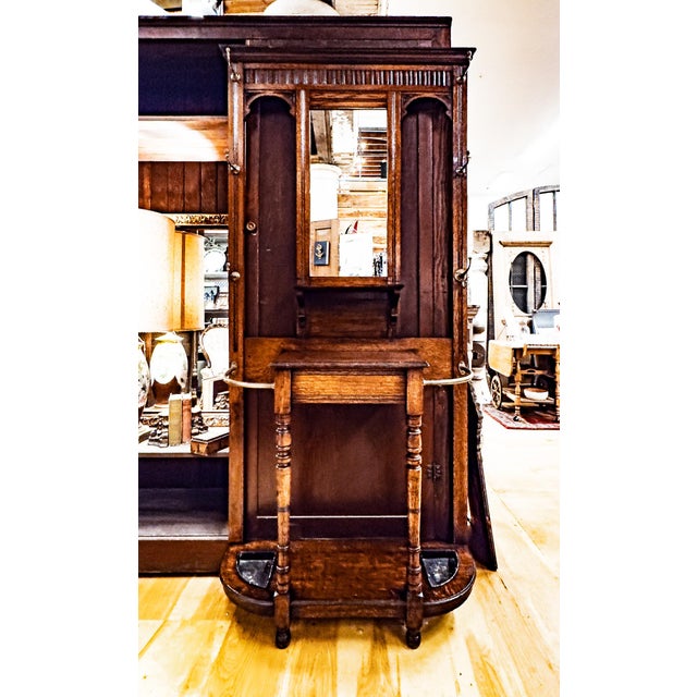 Early 20th Century Edwardian Walnut Hall Tree For Sale - Image 17 of 17