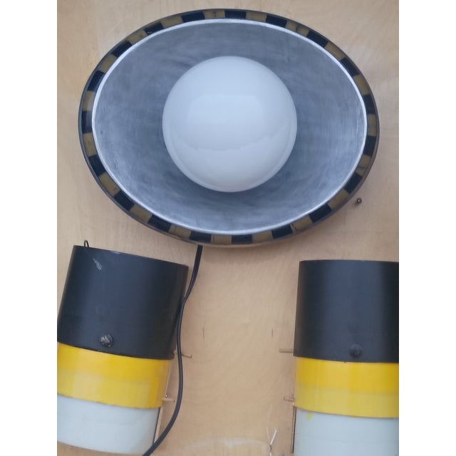 1980s 1980s Custom Made Polished Aluminum Oval Wall Light For Sale - Image 5 of 8