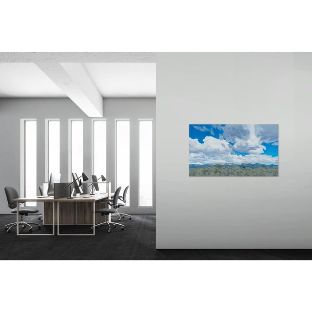 Where the Light Breaks by Michael Magrin | Oil on Canvas Mountain Landscape With Clouds For Sale - Image 11 of 14
