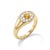 Elevate your jewelry collection with this refined gemstone signet ring. Expertly crafted in 18K gold plating over 925...
