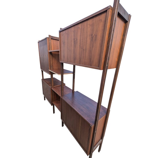 1970's Ello Mid Century Modern Walnut Cabinets - A Pair For Sale - Image 11 of 12