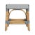 Spritely Home Accent Furniture Robias 18 in. Seat Height Rectangular Rattan Low Dining Stool, White/Navy Stripe/ Natural Rattan Frame For Sale - Image 4 of 7