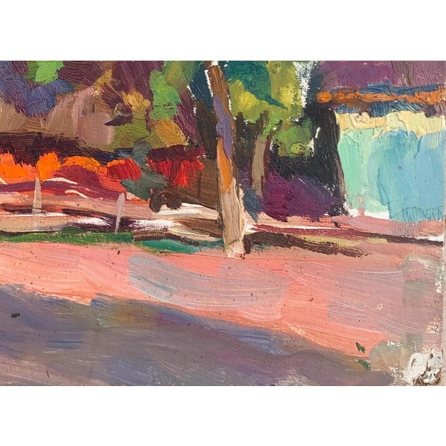 Vintage Ukrainian Impressionist Oil Painting, Rural Landscape, 1960s 16-23 For Sale - Image 6 of 6