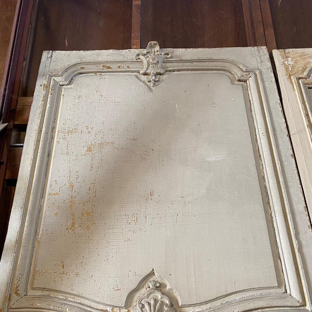 French 18th Century Painted Chateau Panels -Set of 3 For Sale - Image 10 of 12