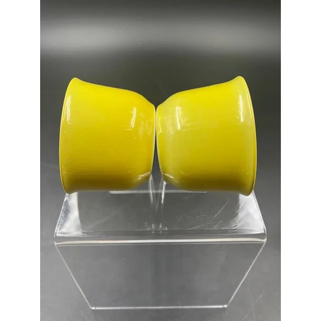 Ceramic Early 20th Century Empire Ware Yellow Trinket Dishes- a Pair For Sale - Image 7 of 12