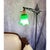1940s Art Deco Bridge Arm Floor Lamp With Green Glass Tulip Shade For Sale - Image 9 of 9