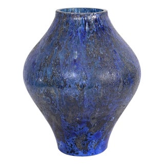 Zynsky Art Glass in Deep Azure Blue- Short For Sale
