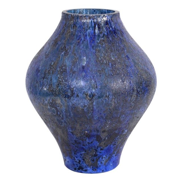 Zynsky Art Glass in Deep Azure Blue- Short For Sale