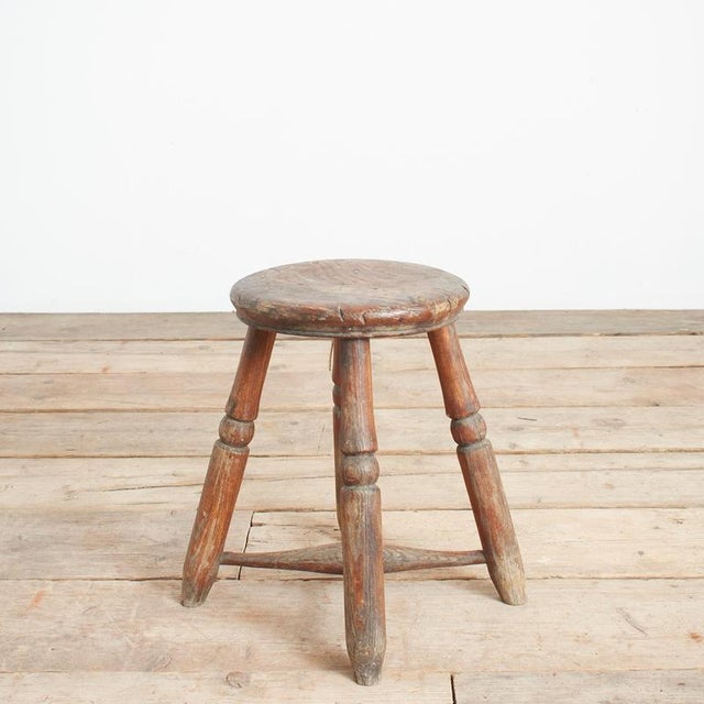 Rustic Wooden Milking Stool For Sale - Image 6 of 6