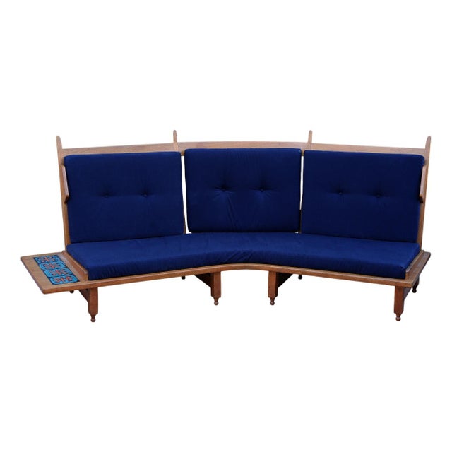 Sofa attributed to Guillerme Et Chambron for Votre Maison, 1960 For Sale - Image 10 of 10