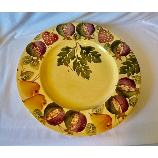 Hand Crafted and Hand Painted Italian Art Pottery Platter For Sale - Image 11 of 12
