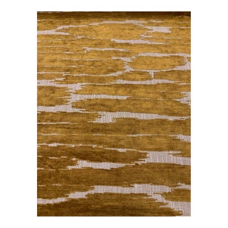 Schumacher: Gibson Abstract Bronze Cut Velvet Designer Fabric - 4 Yards For Sale