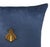 Contemporary Navy Bee Silk Velvet Embroidered Throw Pillow Cover, 20 X 20 For Sale - Image 3 of 5