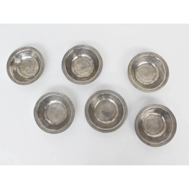 Antique Hammered Pewter Bowls, 1600, Set of 6 For Sale - Image 5 of 5