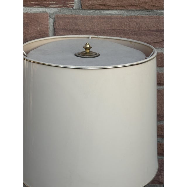 Brass and Onyx 2-Light Table Lamp with Fabric Shade from Versace, 1970s For Sale - Image 6 of 13