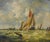 Textile Albert Hess, Sailboats on a Rough Sea, 1950s, Canvas For Sale - Image 7 of 18