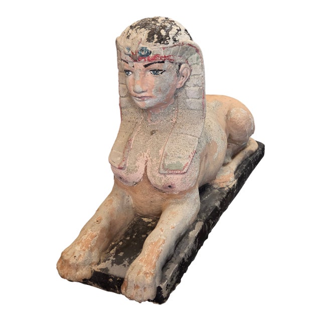 1920s Egyptian Spinx Garden Statue For Sale