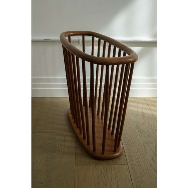 Wood Mid Century Modern Walnut Magazine Rack by Arthur Umanoff For Sale - Image 7 of 13