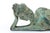 Brutalist Thai Bronze Reclining Buddha Sculpture With Verdigris Patina For Sale - Image 3 of 10