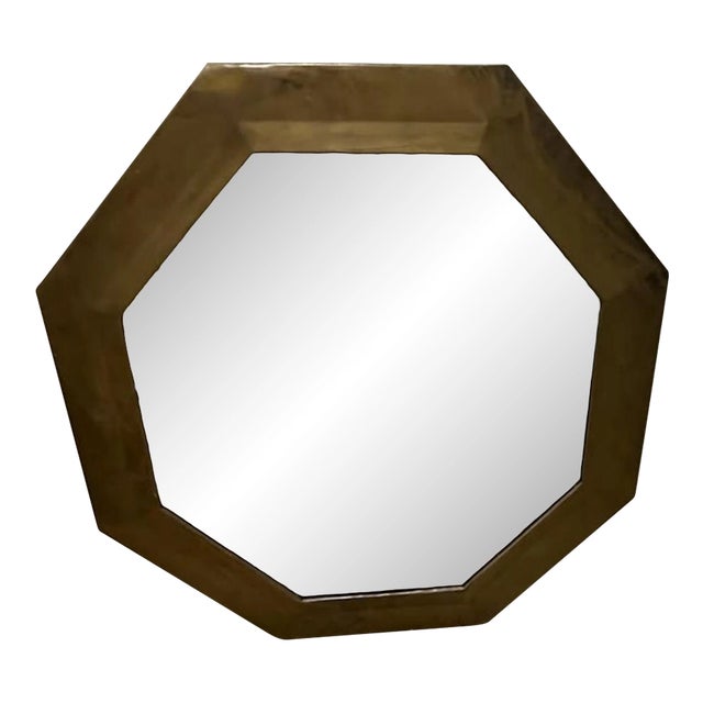 1970s Brass Mirror For Sale